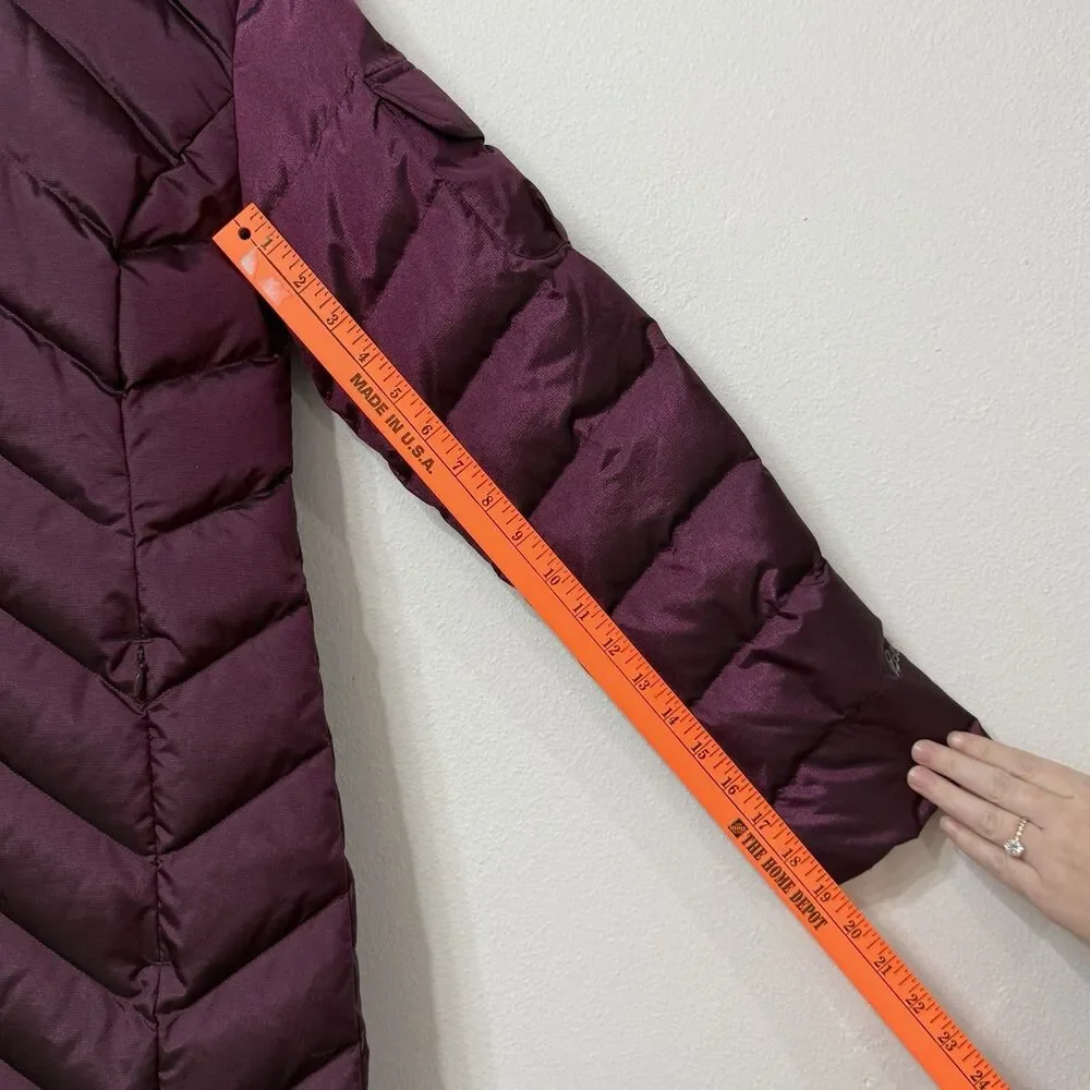 Eddie Bauer Women's Crystal Ridge Goose Down Parka Quilted Faux Fur Fuchsia XS
